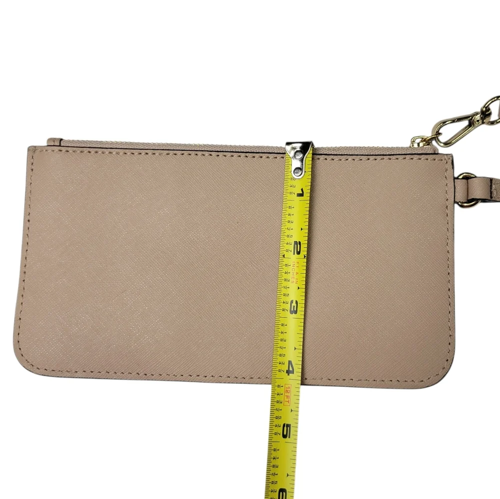 MICHAEL Michael Kors Jet Set Travel Saffiano Leather Wristlet Pouch Nude Beige